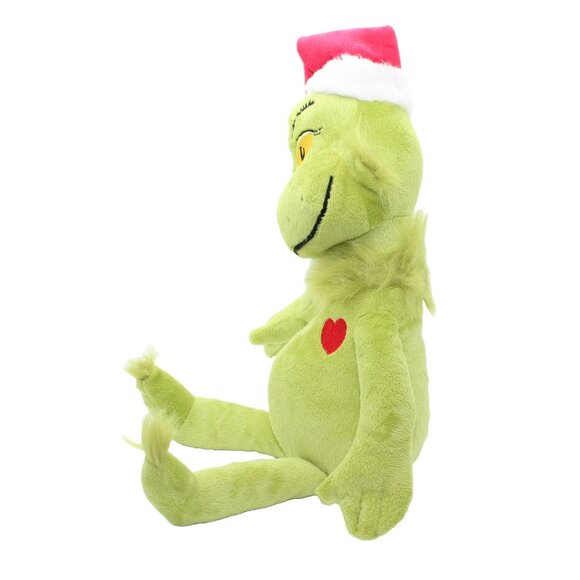 How The Grinch Stole Christmas Stuffed Plush Green Cartoon Santa Hat Toy - Picture 2 of 4